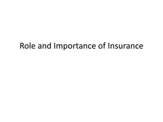 Role and Importance of Insurance