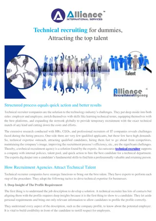 Technical recruiting for dummies Attracting the top talent