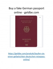 Buy a fake German passport online - geldbe.com