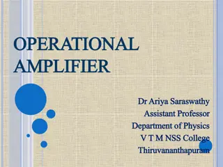 Operational Amplifiers and Their Applications