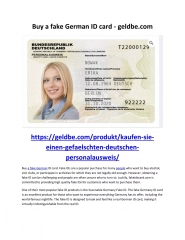 Buy a fake German ID card Online - geldbe.com