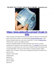 BUY CAD $5 BILLS ONLINE - globcoffs.com