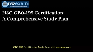 H3C GB0-192 Certification: A Comprehensive Study Plan