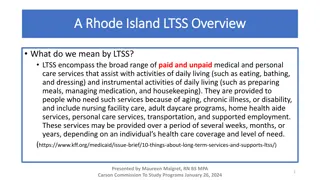 Long-Term Services and Supports (LTSS): Overview and Projections