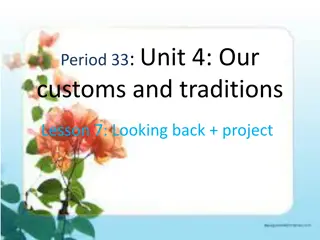 Customs and Traditions: Lessons and Activities