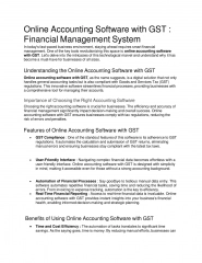 Online Accounting Software with GST