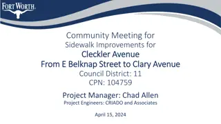 Community Meeting for Sidewalk Improvements on Cleckler Avenue