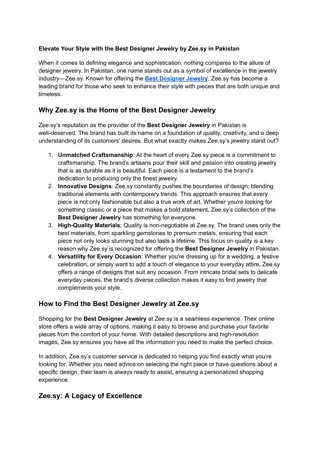 Best Designer Jewelry