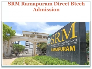 SRM Ramapuram Direct Btech Admission 2024