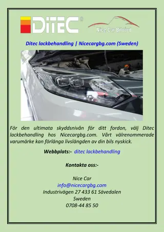 Ditec lackbehandling  Nicecargbg.com (Sweden)