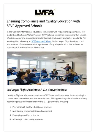 Ensuring Compliance and Quality Education with SEVP Approved Schools