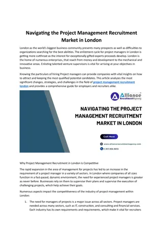 Navigating the Project Management Recruitment Market in London