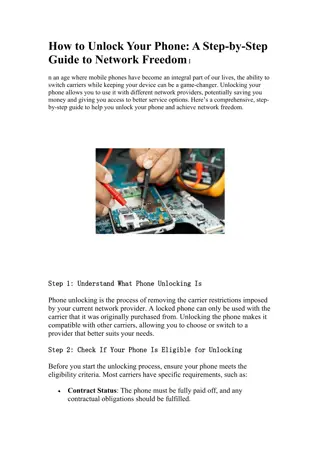 How to Unlock Your Phone