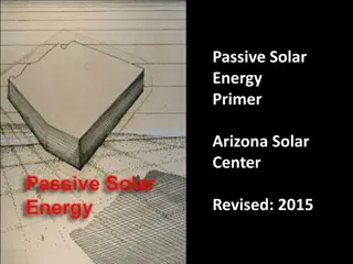 Passive Solar Energy for Sustainable Living