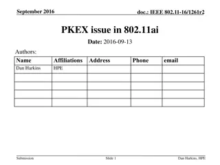 PKEX Issues in IEEE 802.11-16/1261r2