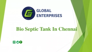 FRP Bio Septic Tank In Chennai - Global Enterprises