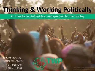 Thinking & Working Politically: Key Concepts and Principles
