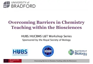 Enhancing Chemistry Teaching in Biosciences: Overcoming Barriers Workshop Series