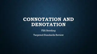 Connotation and Denotation in Language