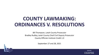 County Lawmaking: Ordinances vs. Resolutions