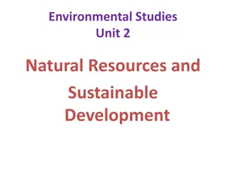 Natural Resources and Sustainable Development
