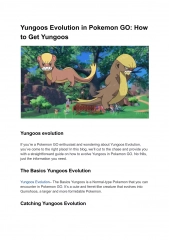 Yungoos Evolution in Pokemon GO How to Get Yungoos