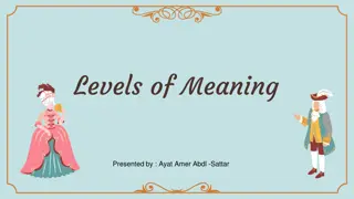 Levels of Meaning in Language