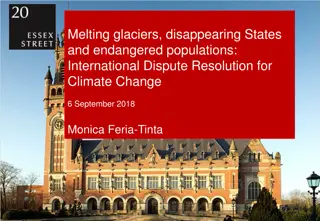International Dispute Resolution for Climate Change: Legal Cases and Actions