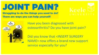 Osteoarthritis Support Service: New Approach for Joint Pain Management