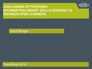 Challenges and Support for Distance Learning in Higher Education