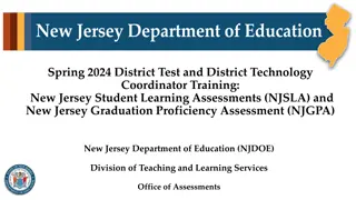 Spring 2024 NJSLA and NJGPA District Test Coordinator Training