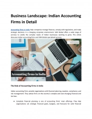 Business Landscape: Indian Accounting Firms in Detail