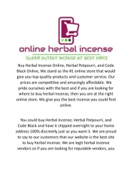 Buy Herbal Incense Online - onlineherbalincense.com
