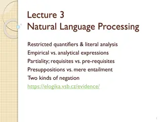 Empirical vs Analytical Expressions in Natural Language Processing