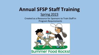 Spring 2023 SFSP Staff Training Resource