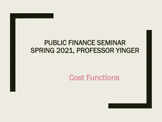 Cost Functions and Production Functions in Public Finance