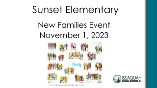Sunset Elementary New Families Introduction Event