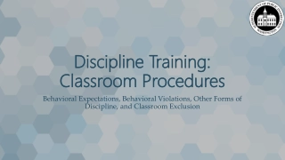 Effective Classroom Discipline Training