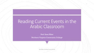 Reading Current Events in the Arabic Classroom
