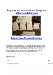 Buy Clone Cards Online - Telegram -@Eurneosbillsnotes