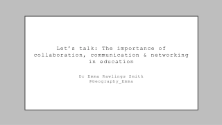 Empowering Educators: Collaboration, Communication, Networking