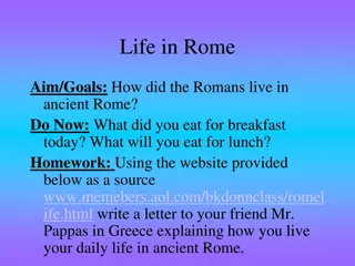 Daily Life in Ancient Rome: A Glimpse into Roman Culture