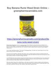 Buy Banana Runtz Weed Strain Online - greenpharmscannabis.com