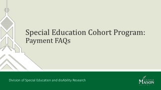 Special Education Cohort Program