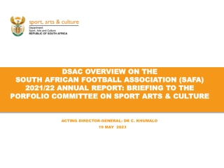 South African Football Association (SAFA) Annual Report Insights