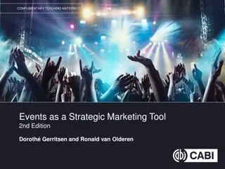 Events as a Strategic Marketing Tool - Teaching Materials Edition