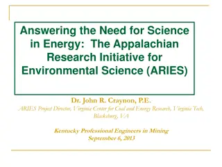 Advancing Energy Research in Appalachia through ARIES Initiative