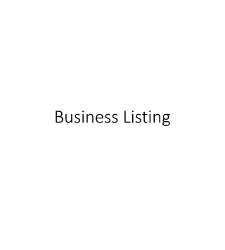 Business Listing