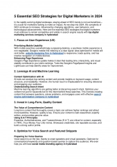 5 Essential SEO Strategies for Digital Marketers in 2024