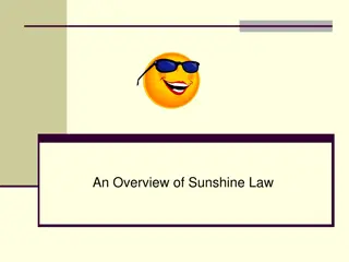 Sunshine Law and Meeting Requirements